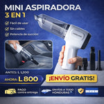 MINI ASPIRADORA 3 EN 1 - Limpieza rápida y fácil