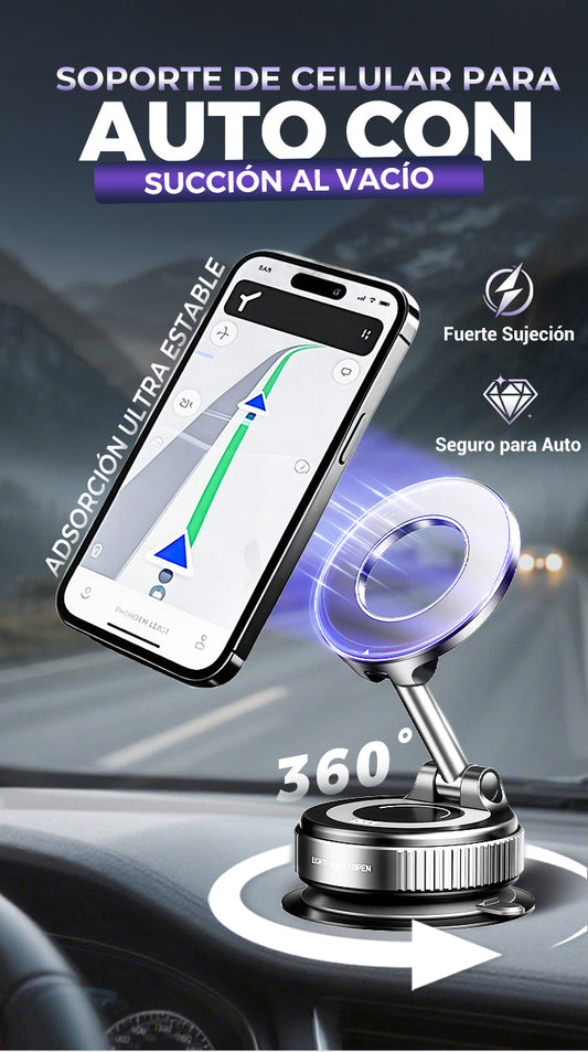 MagGrip Pro™ | Soporte magnético para teléfono con ventosa ajustable de 360°