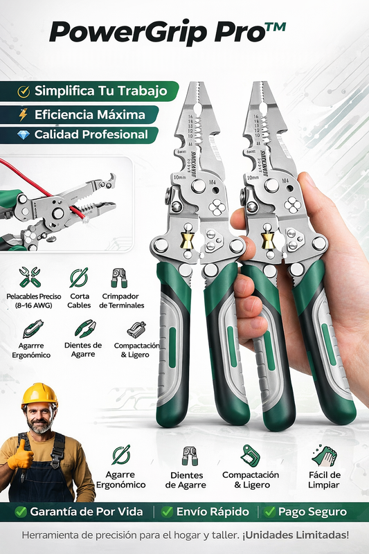 PowerGrip Pro™ — Alicate Multifuncional plegables fácil de usar