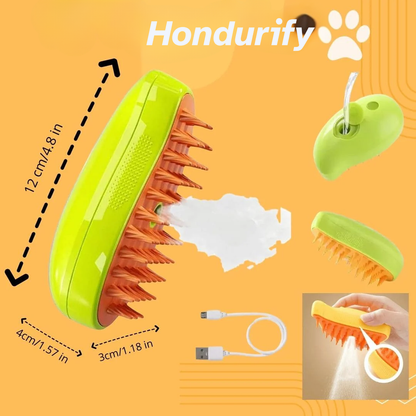 PawSpa™ — Cepillo de Vapor 3 en 1 para Mascotas con Limpieza Profunda y Efecto Relajante