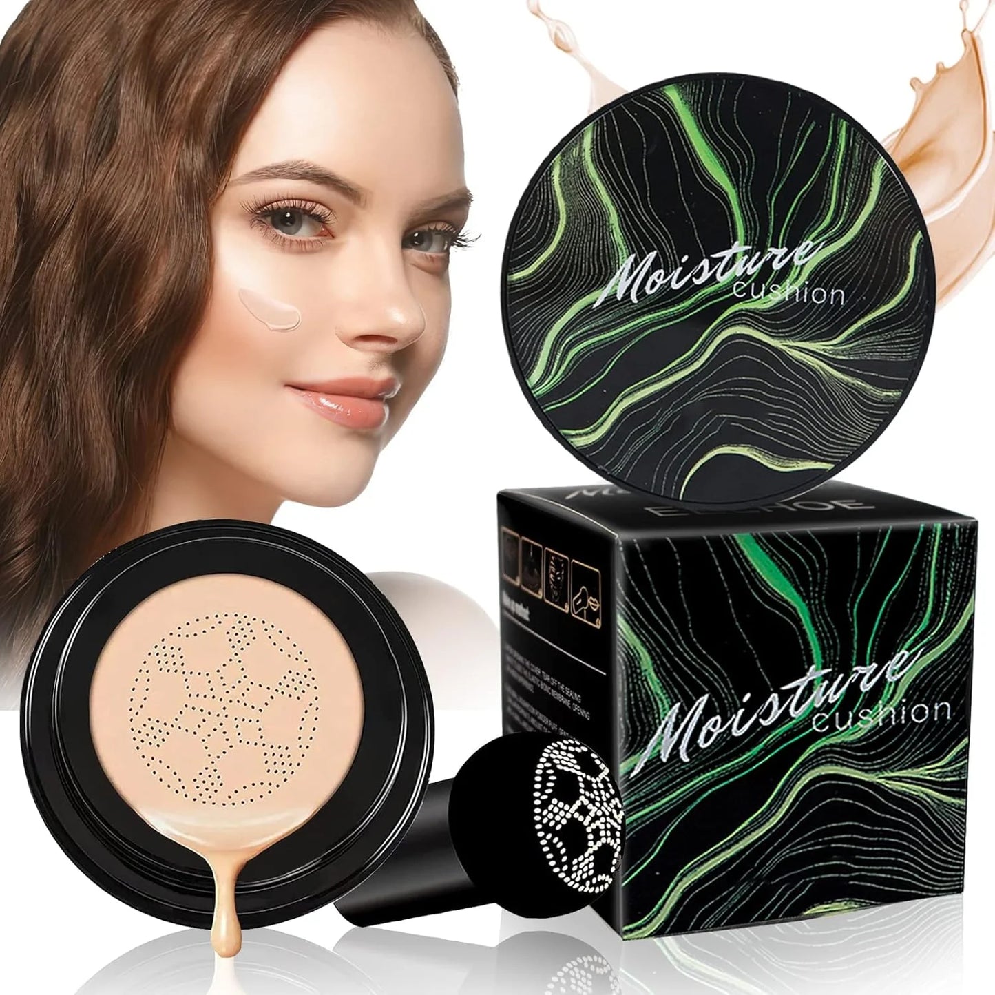 MOISTURE CUSHION™ — Base Cushion 3 en 1 con Hidratación Profunda y Acabado Profesional