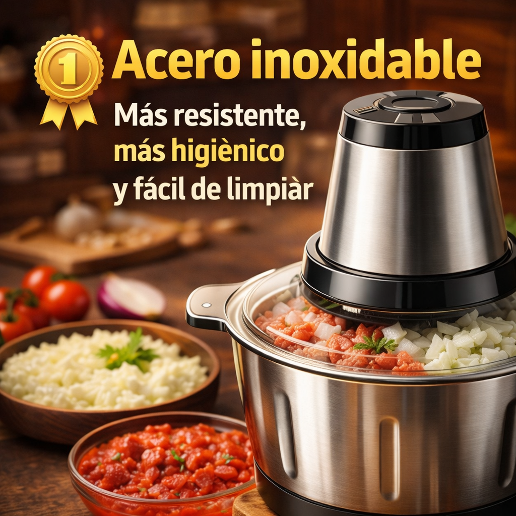 TurboChop™ — Picador Eléctrico de Alta Potencia para Preparar tus Alimentos en Segundos