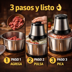 TurboChop™ — Picador Eléctrico de Alta Potencia para Preparar tus Alimentos en Segundos