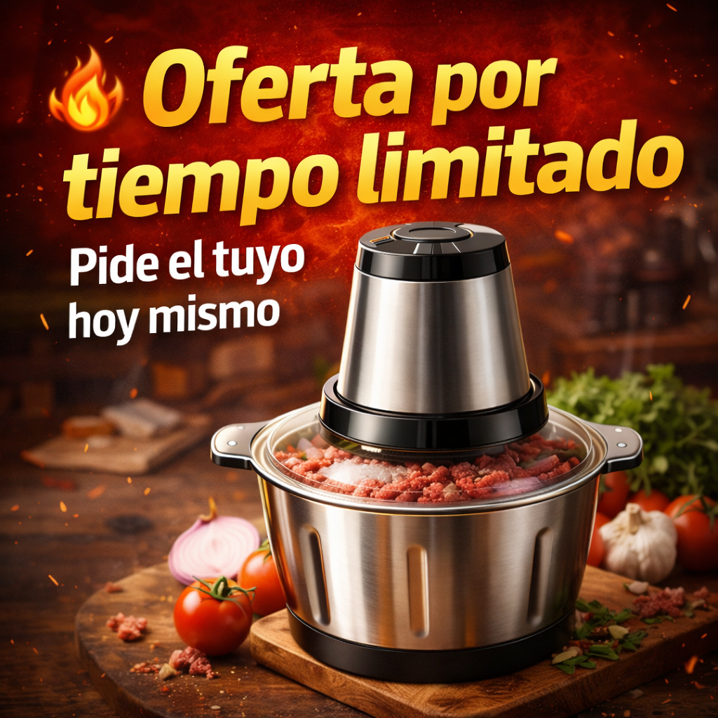 TurboChop™ — Picador Eléctrico de Alta Potencia para Preparar tus Alimentos en Segundos
