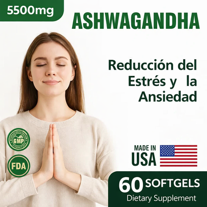 Ashwagandha™ FÓRMULA AMERICANA ⚡ Menos Estrés. Menos Cortisol. Más Energía y Bienestar