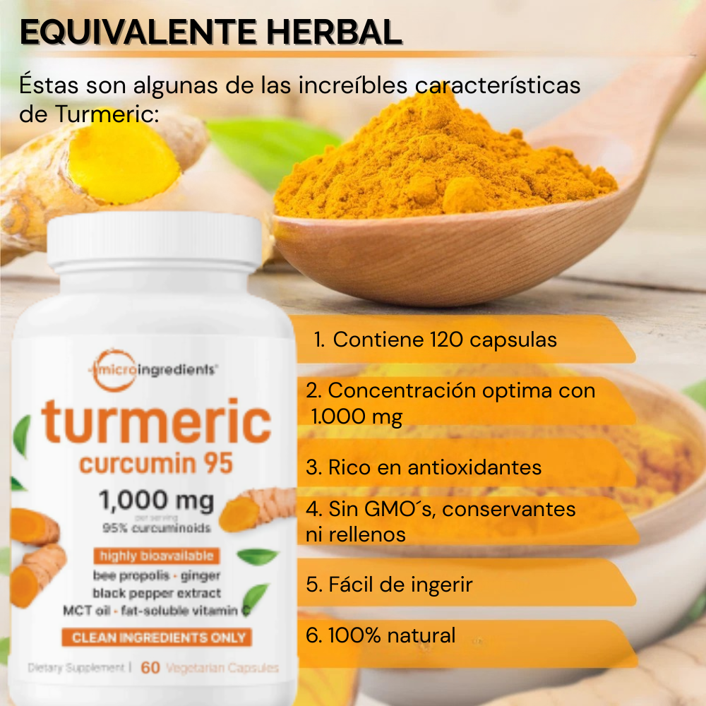 🌟Turmeric Curcumin CurcuLux™ — Cúrcuma Premium Importada para Energía y Bienestar Diario🌞🌿