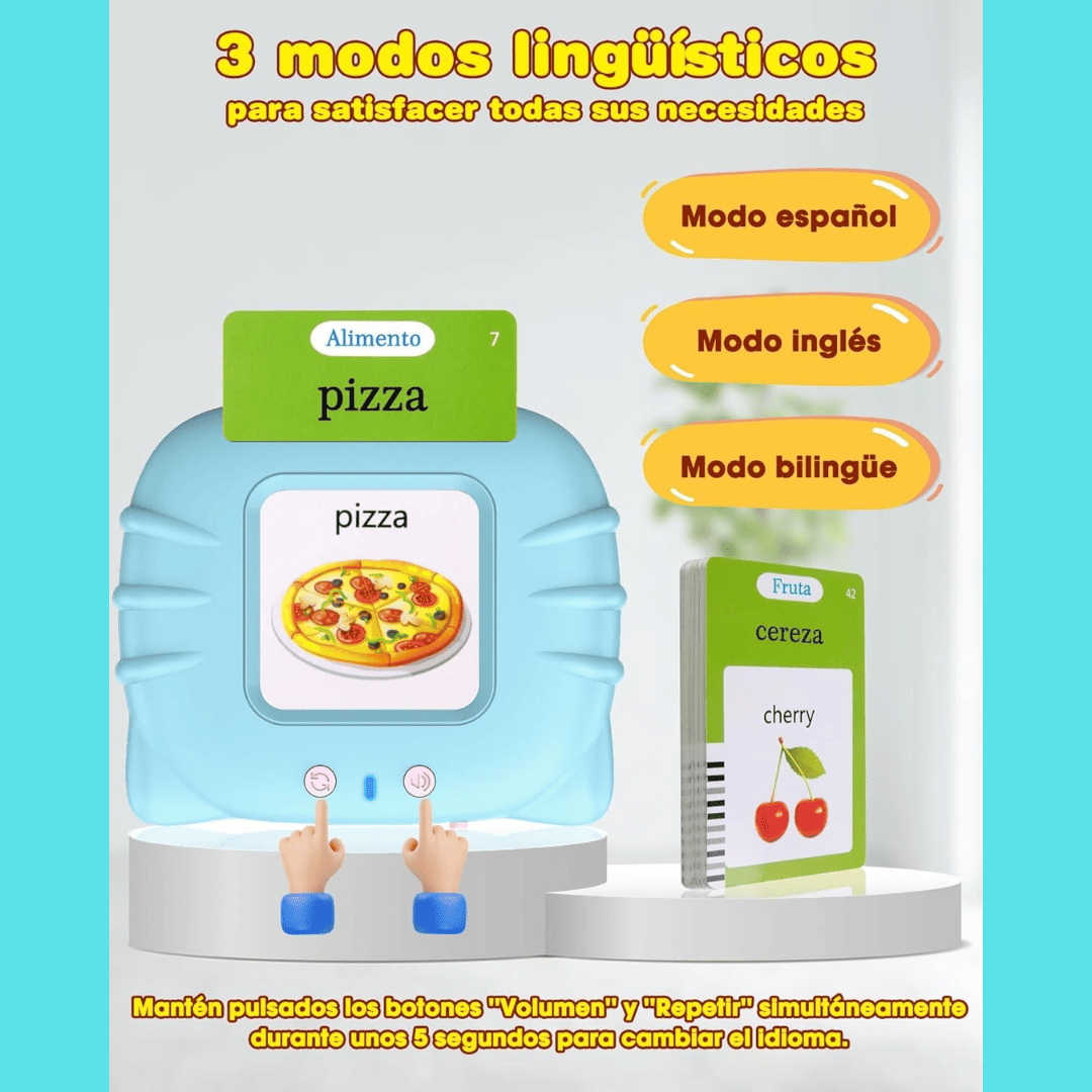 SmartWords™ — Lector Educativo bilingüe de Tarjetas Flash para el Aprendizaje Infantil