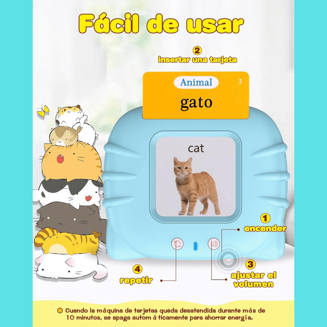 SmartWords™ — Lector Educativo bilingüe de Tarjetas Flash para el Aprendizaje Infantil