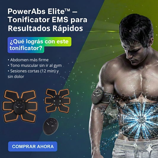 PowerAbs Elite™ — Tonificador EMS para Resultados Rápidos