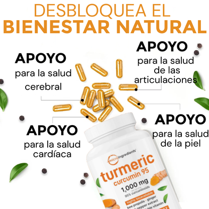 🌟Turmeric Curcumin CurcuLux™ — Cúrcuma Premium Importada para Energía y Bienestar Diario🌞🌿