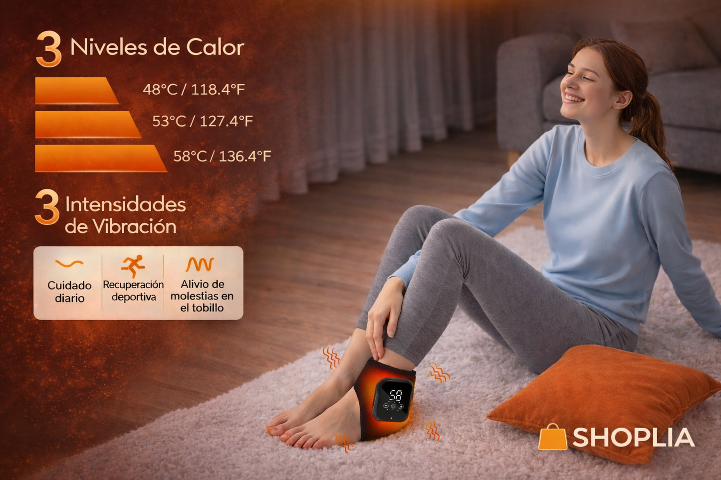 ThermoFlex Pro™  | cómoda tobillera térmica, alivia el dolor | 2x1
