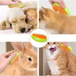 PawSpa™ — Cepillo de Vapor 3 en 1 para Mascotas con Limpieza Profunda y Efecto Relajante