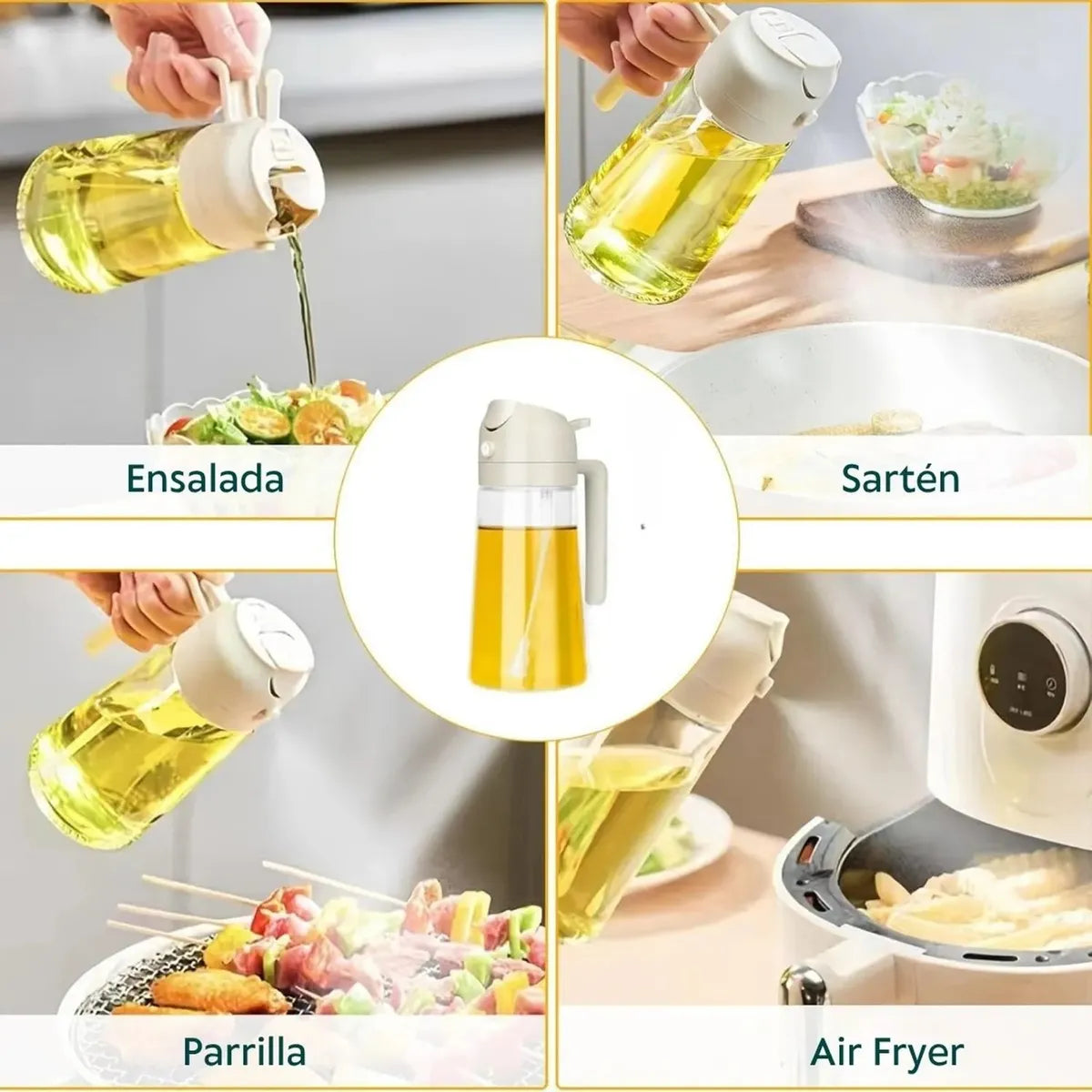 OilMaster™ | Dispensador de Aceite 2-en-1